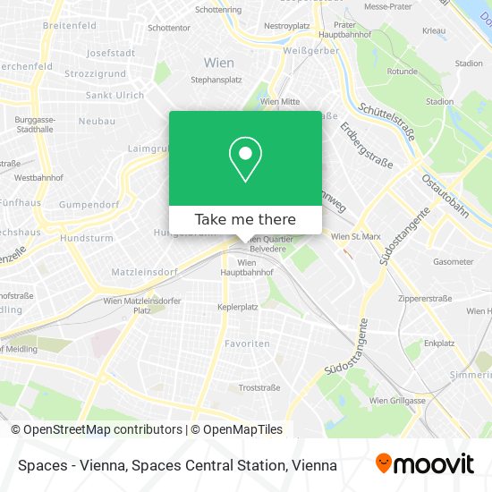 Spaces - Vienna, Spaces Central Station map