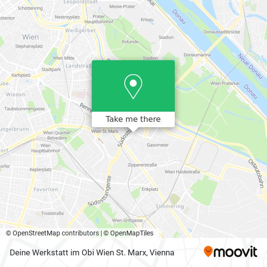 Deine Werkstatt im Obi Wien St. Marx map