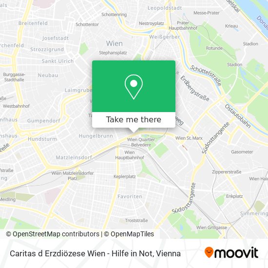 Caritas d Erzdiözese Wien - Hilfe in Not map