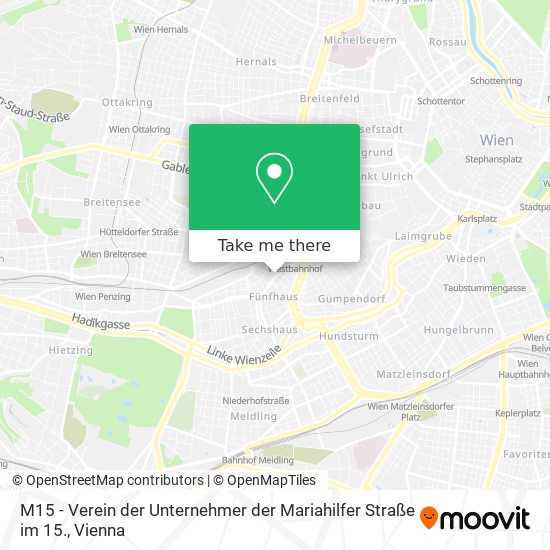 M15 - Verein der Unternehmer der Mariahilfer Straße im 15. map