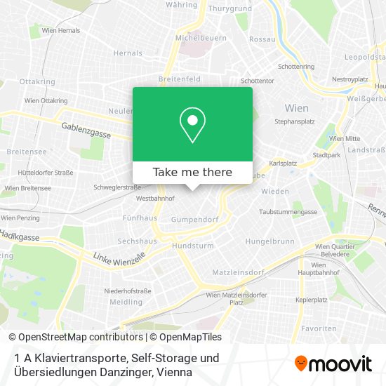 1 A Klaviertransporte, Self-Storage und Übersiedlungen Danzinger map