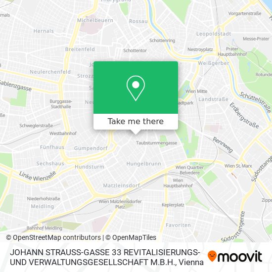 JOHANN STRAUSS-GASSE 33 REVITALISIERUNGS- UND VERWALTUNGSGESELLSCHAFT M.B.H. map