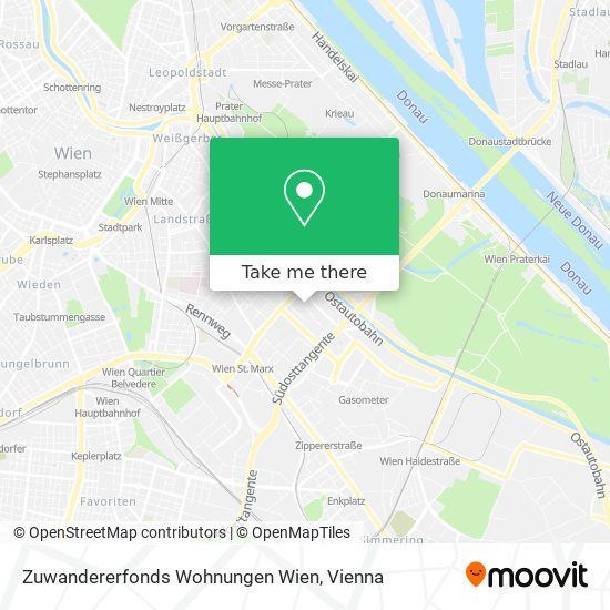 Zuwandererfonds Wohnungen Wien map