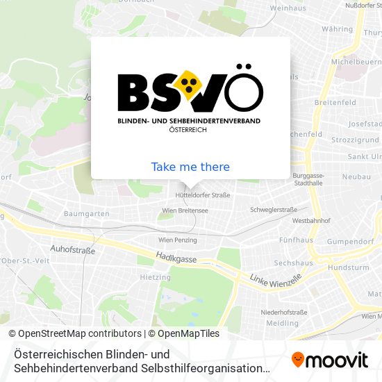 Österreichischen Blinden- und Sehbehindertenverband Selbsthilfeorganisation Blinder und Se map