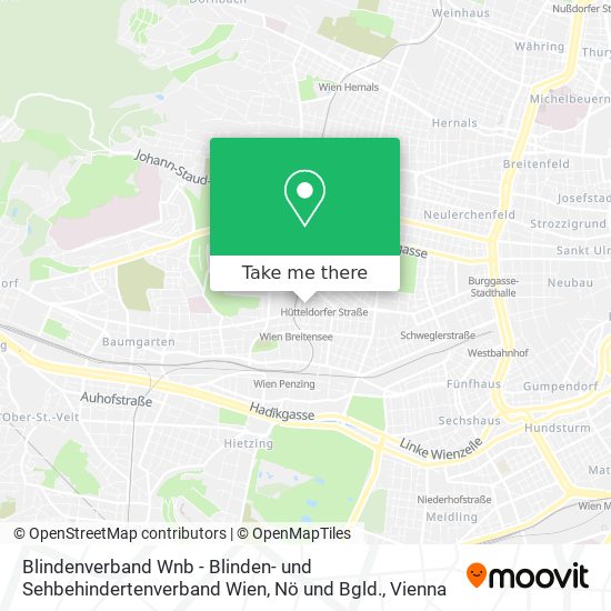 Blindenverband Wnb - Blinden- und Sehbehindertenverband Wien, Nö und Bgld. map