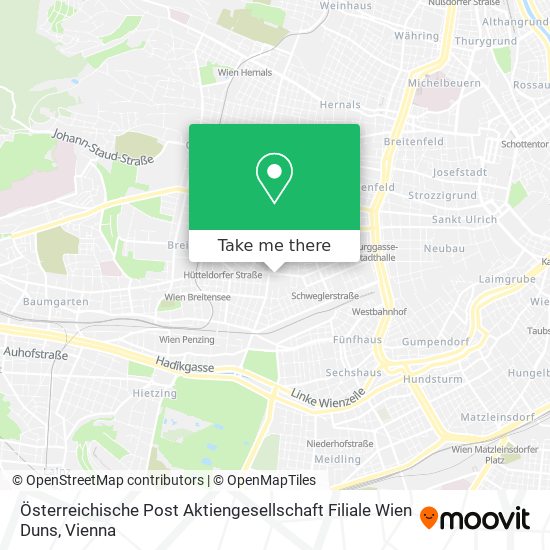 Österreichische Post Aktiengesellschaft Filiale Wien Duns map