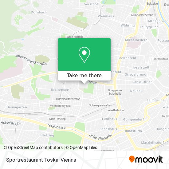 Sportrestaurant Toska map