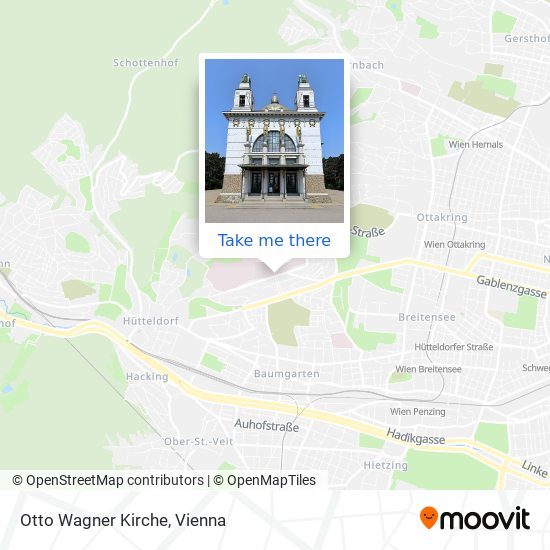 Otto Wagner Kirche map