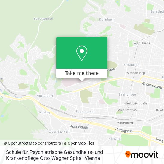 Schule für Psychiatrische Gesundheits- und Krankenpflege Otto Wagner Spital map