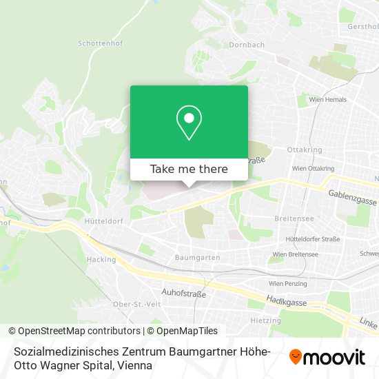 Sozialmedizinisches Zentrum Baumgartner Höhe-Otto Wagner Spital map