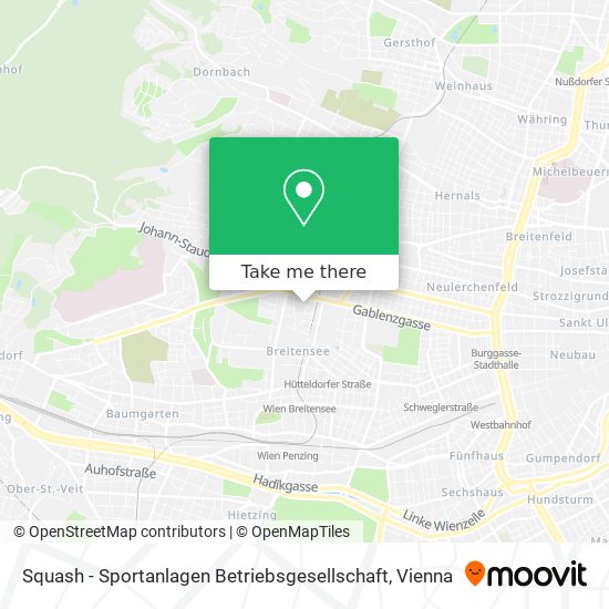 Squash - Sportanlagen Betriebsgesellschaft map