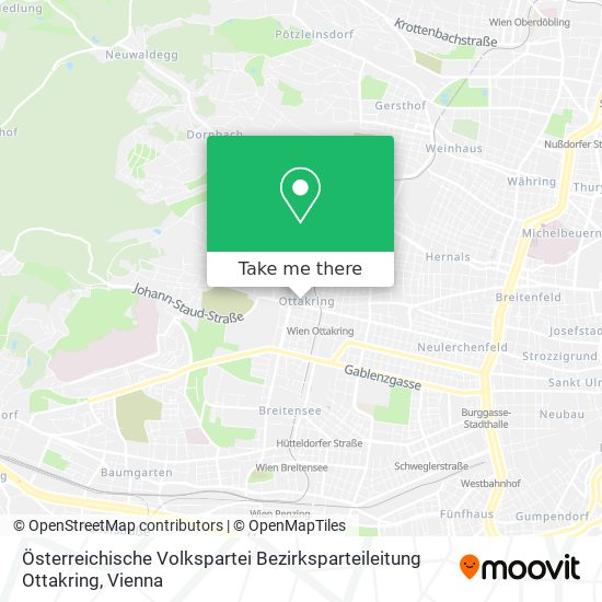 Österreichische Volkspartei Bezirksparteileitung Ottakring map