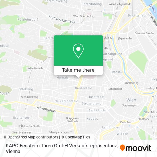 KAPO Fenster u Türen GmbH Verkaufsrepräsentanz map