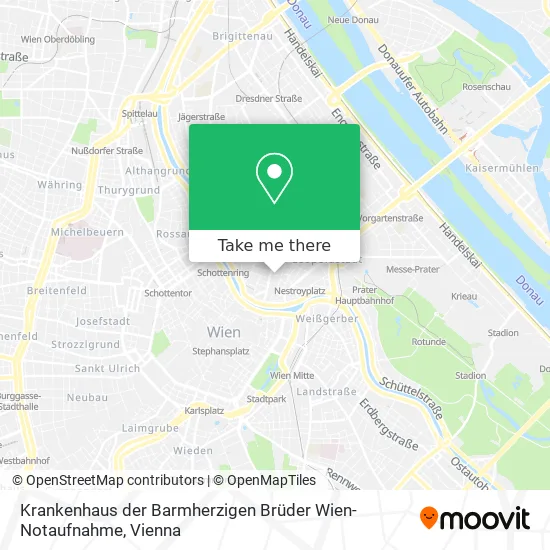 Krankenhaus der Barmherzigen Brüder Wien-Notaufnahme map