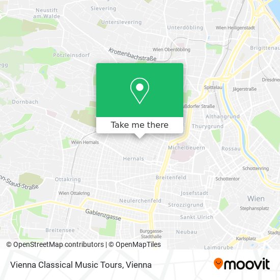 Vienna Classical Music Tours map