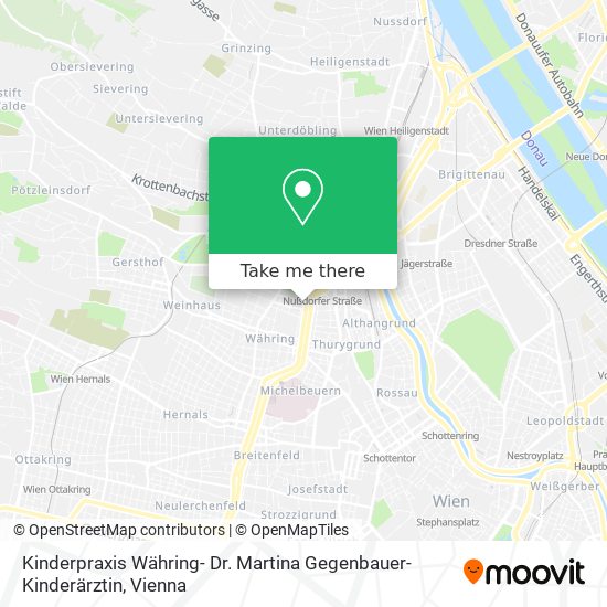 Kinderpraxis Währing- Dr. Martina Gegenbauer- Kinderärztin map