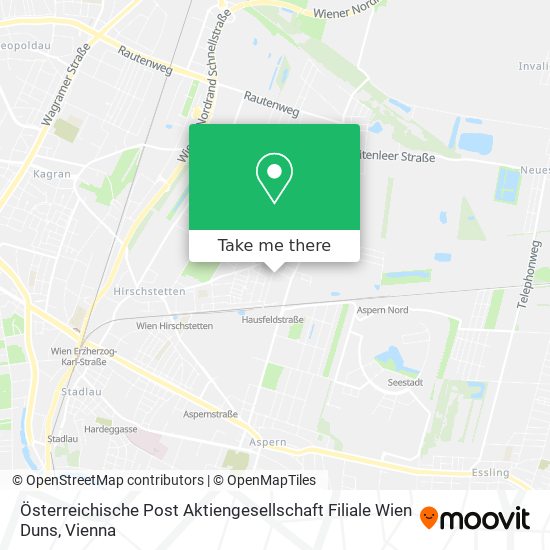 Österreichische Post Aktiengesellschaft Filiale Wien Duns map