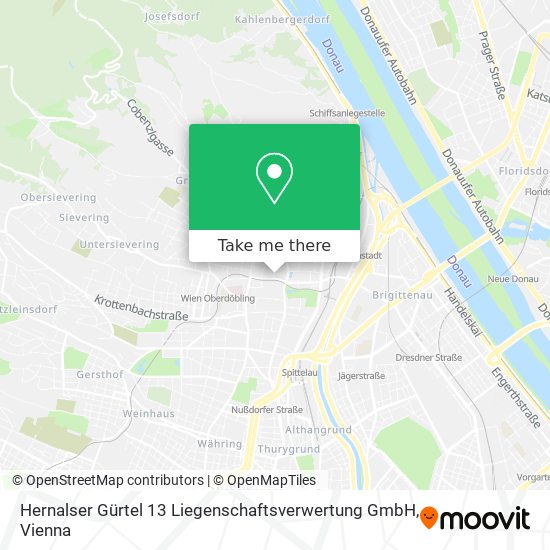 Hernalser Gürtel 13 Liegenschaftsverwertung GmbH map