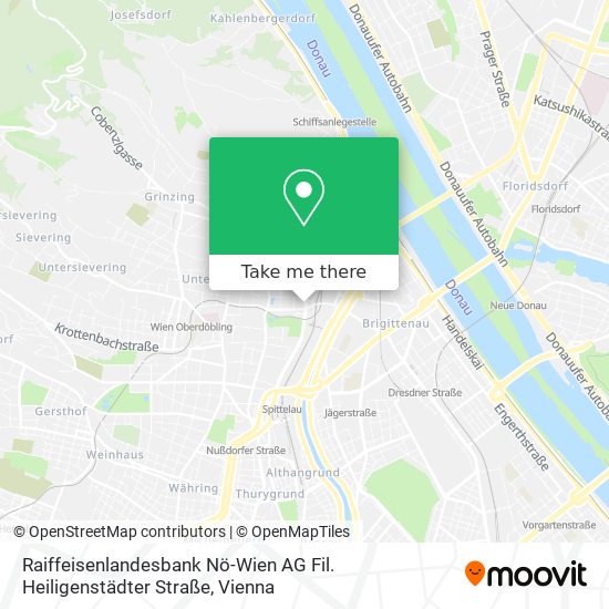 Raiffeisenlandesbank Nö-Wien AG Fil. Heiligenstädter Straße map