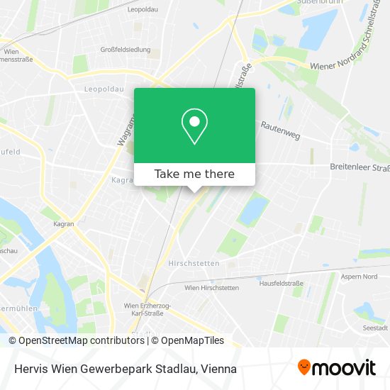 Hervis Wien Gewerbepark Stadlau map