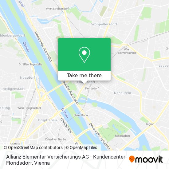 Allianz Elementar Versicherungs AG - Kundencenter Floridsdorf map