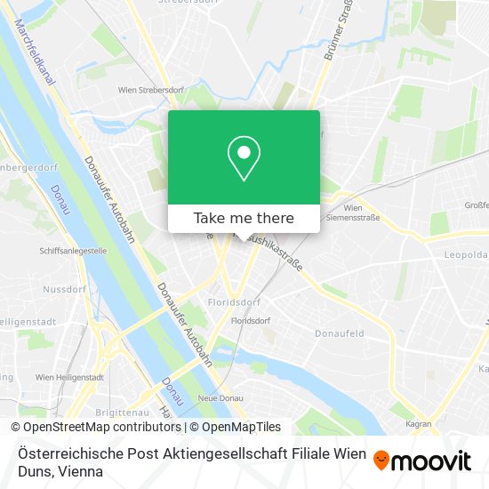 Österreichische Post Aktiengesellschaft Filiale Wien Duns map