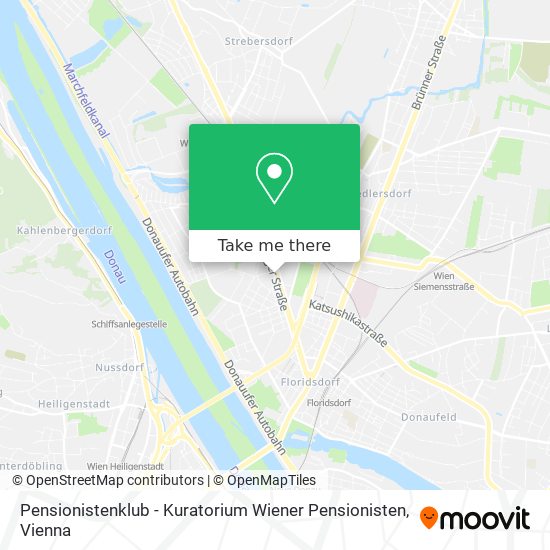 Pensionistenklub - Kuratorium Wiener Pensionisten map