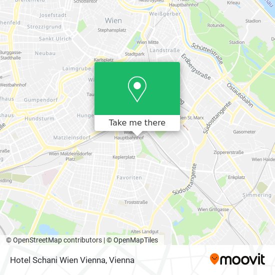 Hotel Schani Wien Vienna map