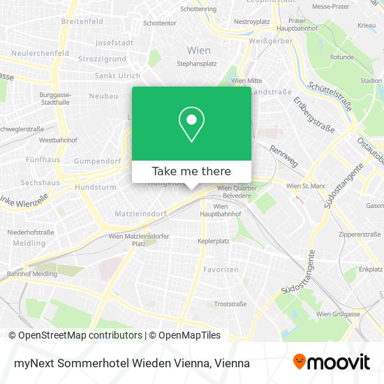 myNext Sommerhotel Wieden Vienna map