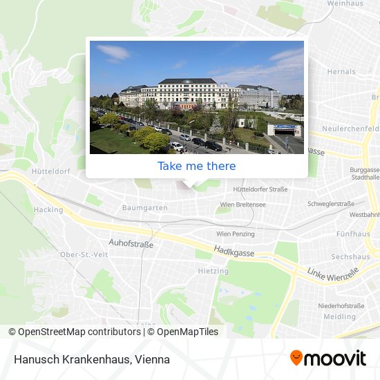 Hanusch Krankenhaus map