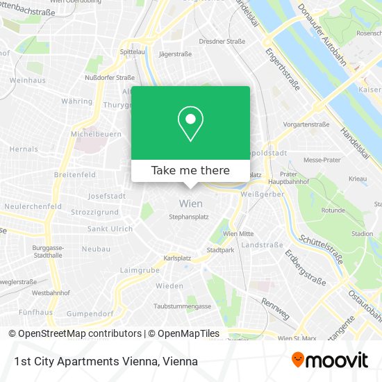 1st City Apartments Vienna map