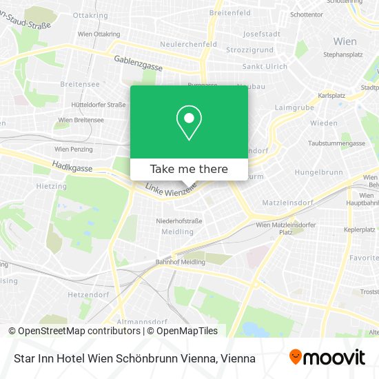 Star Inn Hotel Wien Schönbrunn Vienna map