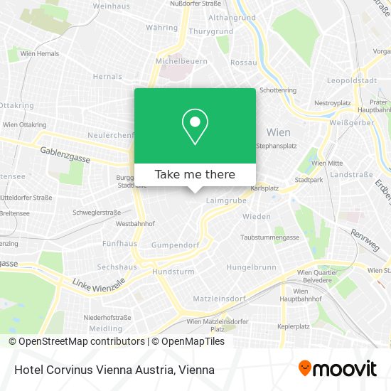 Hotel Corvinus Vienna Austria map