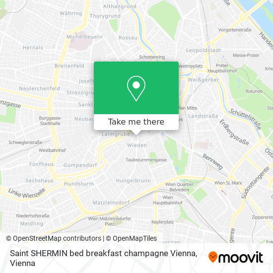 Saint SHERMIN bed breakfast champagne Vienna map