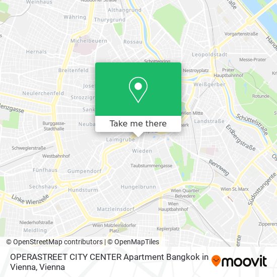 OPERASTREET CITY CENTER Apartment Bangkok in Vienna map