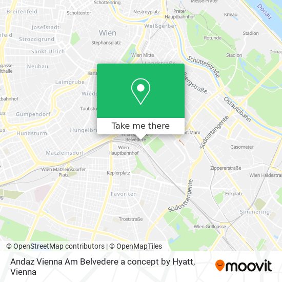 Andaz Vienna Am Belvedere a concept by Hyatt map