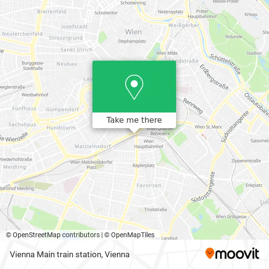 Vienna Main train station map
