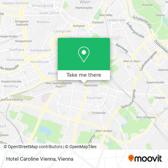 Hotel Caroline Vienna map