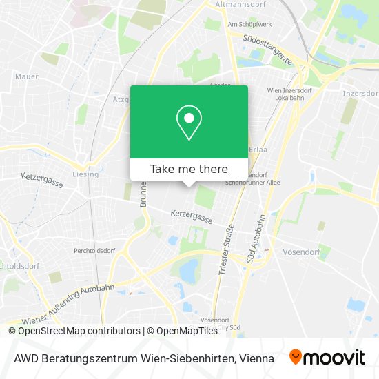 AWD Beratungszentrum Wien-Siebenhirten map