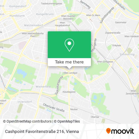 Cashpoint Favoritenstraße 216 map