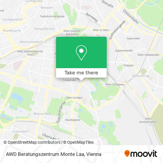 AWD Beratungszentrum Monte Laa map