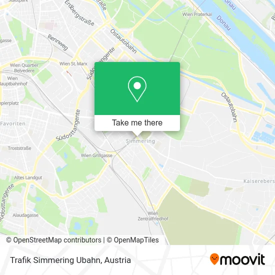 Trafik Simmering Ubahn map