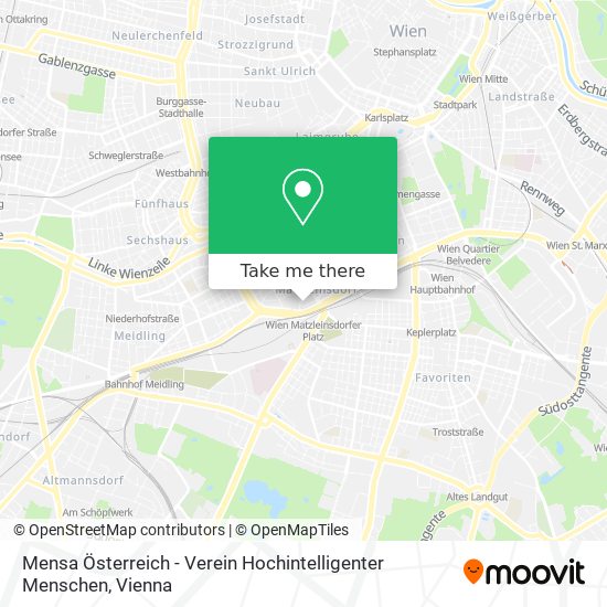 Mensa Österreich - Verein Hochintelligenter Menschen map