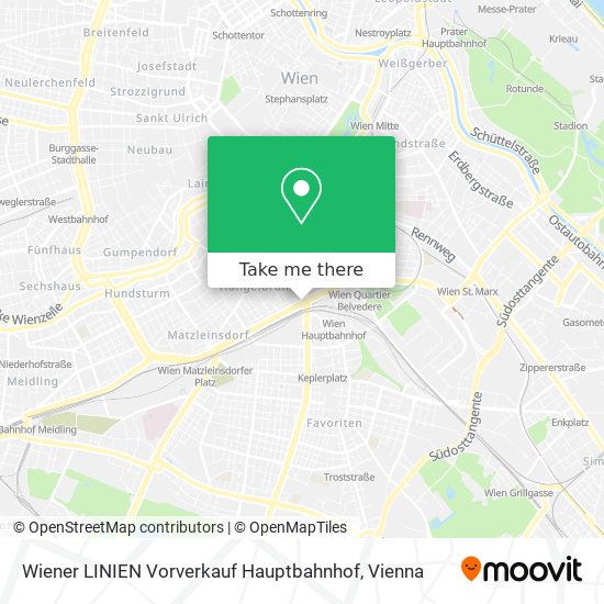 Wiener LINIEN Vorverkauf Hauptbahnhof map
