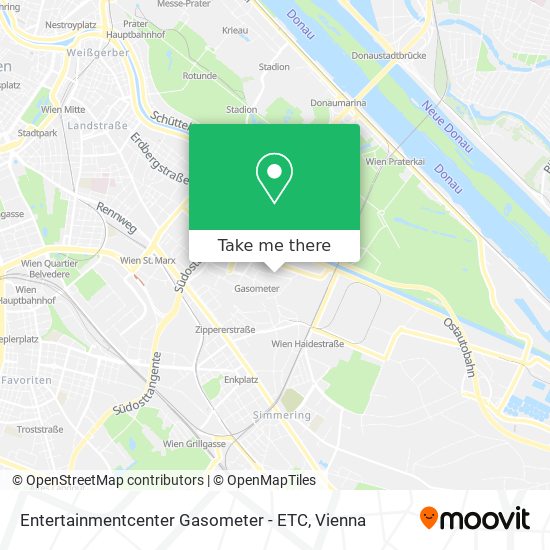 Entertainmentcenter Gasometer - ETC map