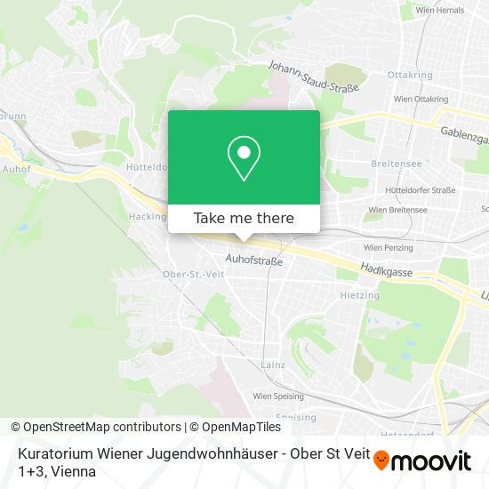 Kuratorium Wiener Jugendwohnhäuser - Ober St Veit 1+3 map
