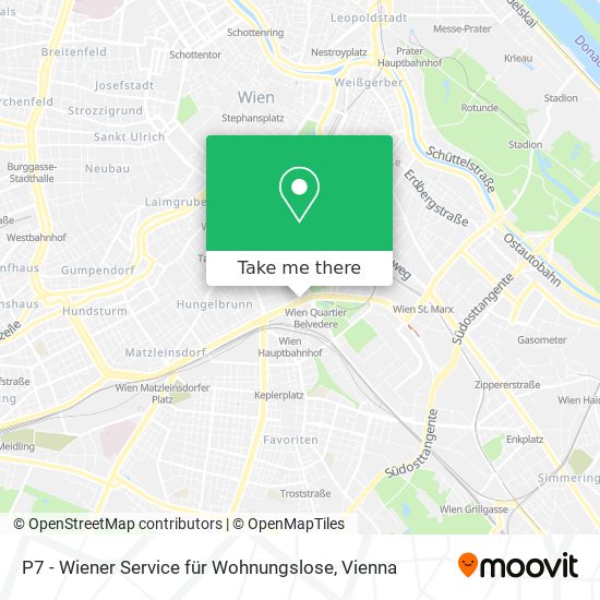 P7 - Wiener Service für Wohnungslose map