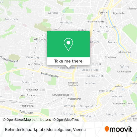 Behindertenparkplatz Menzelgasse map