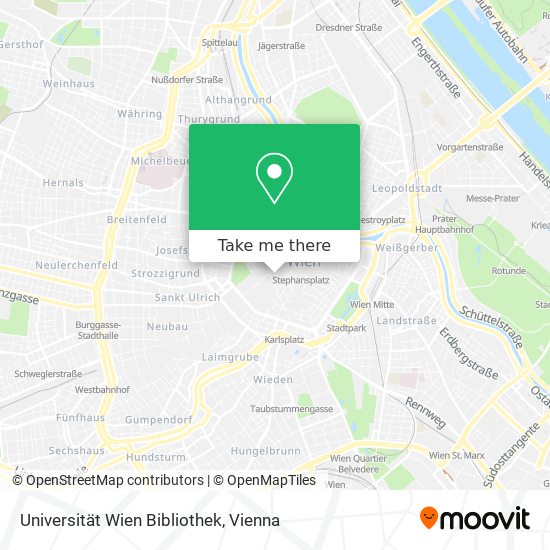 Universität Wien Bibliothek map
