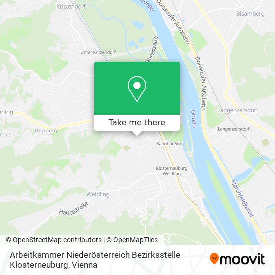 Arbeitkammer Niederösterreich Bezirksstelle Klosterneuburg map